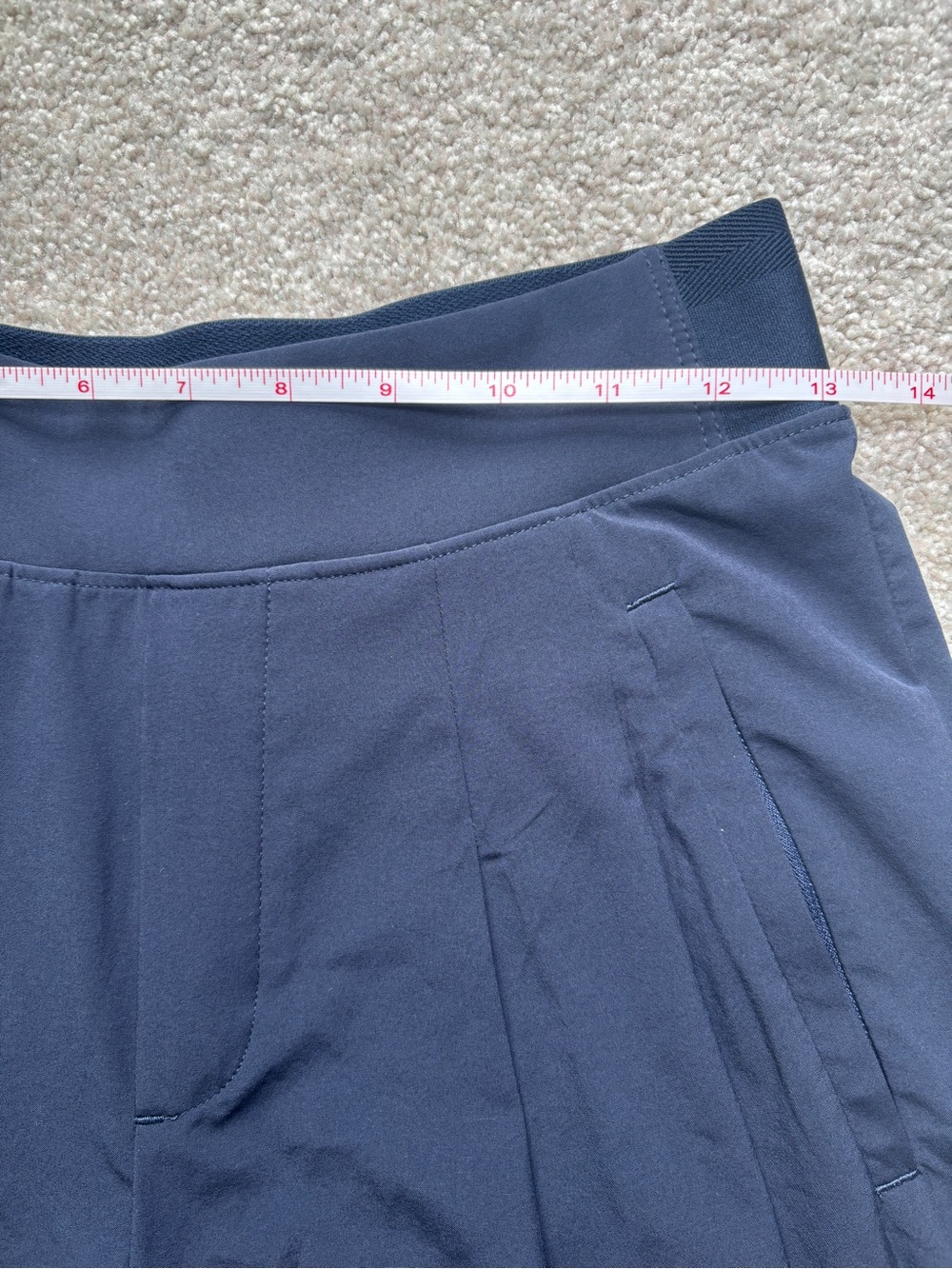 Athleta Brooklyn Heights High Rise Pleated Wide Leg Pant Navy Size 0 - Picture 5 of 11